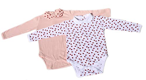 Ventilkappenkönig Baby Bio Baumwolle Body Pyjama Strampler Kleinkind Neugeborene 1er 2er 3er Sets für 0-24 Monate (2er Body Marienkäfer, 50-56) von Ventilkappenkönig
