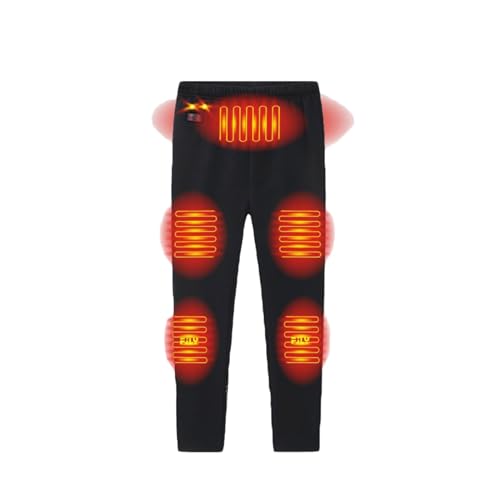 Thermounterwäsche Herren USB Elektrisch Beheizte: Beheizbare Unterwäsche Funktionsunterwäsche Unisex 18 Heizzonen 3 Temperaturregelung für den Winter Skifahren und Sport (Schwarz (Hose), S) von Ventouse