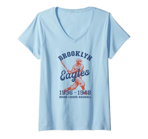 Damen Vintage Negro League Baseball Brooklyn New York T-Shirt mit V-Ausschnitt Damen Vintage Negro League Baseball Brooklyn New York T-Shirt mit V-Ausschnitt von Ventureana