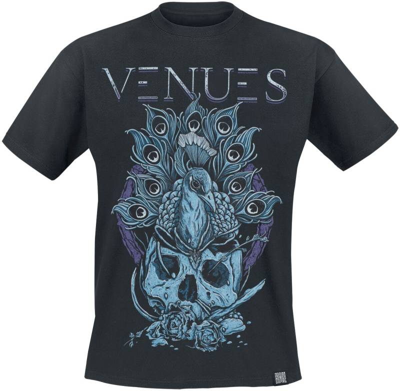 Venues T-Shirt - Pfau - S bis XL - für Männer - Größe S - schwarz - Lizenziertes Merchandise! Venues T-Shirt - Pfau - S bis XL - für Männer - Größe S - schwarz - Lizenziertes Merchandise! von Venues