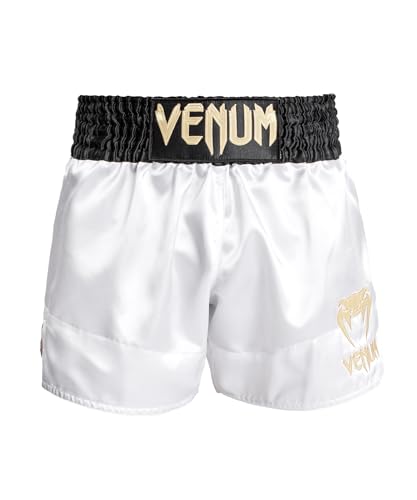 Venum Classic Thai-Boxshorts - Weiß/Schwarz-Gold - L von Venum