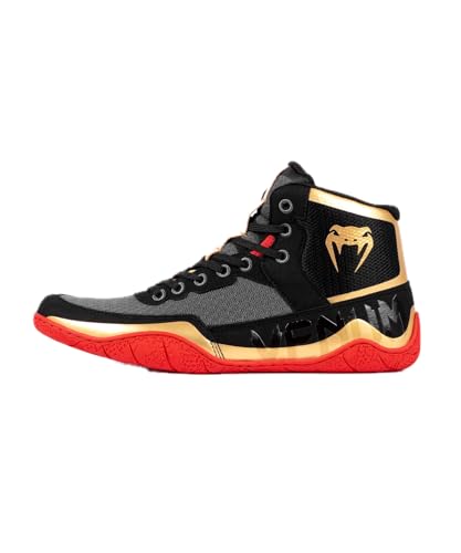 Venum Elite Wrestling-Schuhe - Schwarz/Gold/Rot - 42.5 von Venum