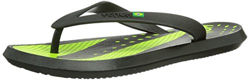 Venum Erwachsene Flip-Flops Herren Hurricane Sandalen, Schwarz/Neo-Gelb, Größe 37/38 von Venum