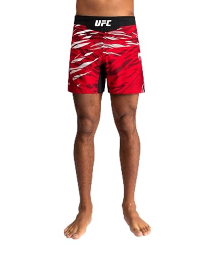 Venum Herren Authentic UFC Fusion Night Fight Fit Shorts, Rot/Ausflug, einfarbig (Getaway Solids), X-Large von Venum