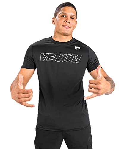 Venum Herren Classic Evo Dry Tech T-Shirt, Schwarz/Weiß, Large von Venum