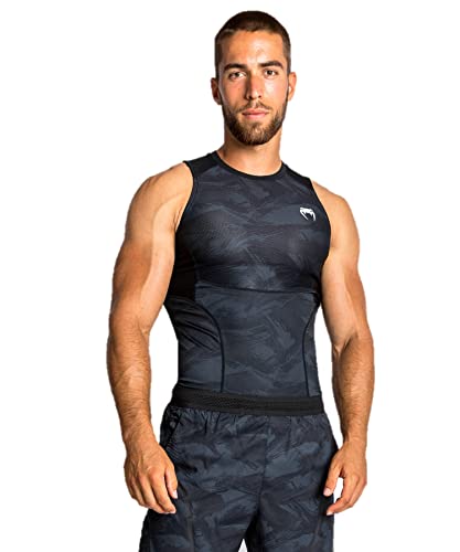 Venum Herren Electron 3.0 Rashguard – ärmellos Hemd, schwarz, Medium von Venum