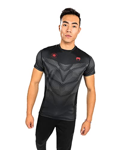 Venum Herren Phantom Dry Tech T-Shirt Hemd, schwarz/red, X-Large von Venum