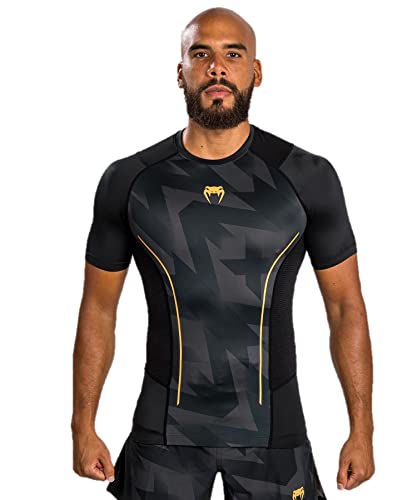 Venum Herren Razor Rashguard Long Sleeve, Black/Gold, X-Large von Venum