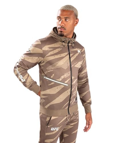 Venum Herren UFC Adrenaline by Fight Week Men's Zip Hoodie Kapuzenpullover, Desert Camo, Large von Venum