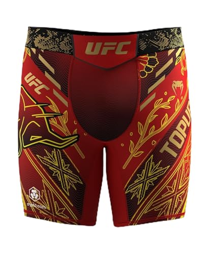 Venum Herren UFC Unrivaled Red Ilia Topuria Vale Tudo Shorts, Rot/Ausflug, einfarbig (Getaway Solids), XL von Venum