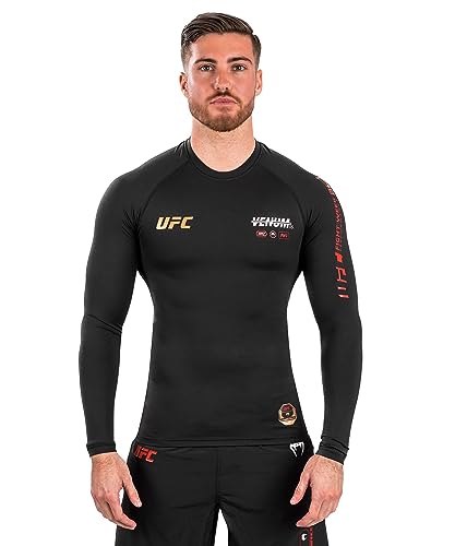 Venum UFC Adrenaline Herren Fight Week Performance Langarm Rashguard - Schwarz - XXL von Venum