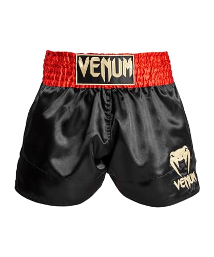 Venum Unisex Classic Shorts, Rot/Schwarz/Gold, XL von Venum