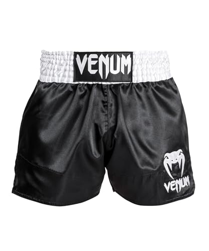 Venum Unisex Classic Shorts, Schwarz/Weiß/Weiß, L von Venum