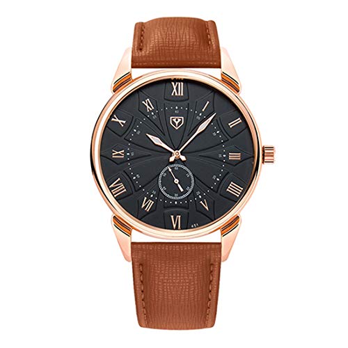Venury Yazole 451 Herren-Armbanduhr aus Edelstahl, wasserdicht, mechanisch, Quarzuhrwerk, schwarzes Armband, braun. Venury Yazole 451 Herren-Armbanduhr aus Edelstahl, wasserdicht, mechanisch, Quarzuhrwerk, schwarzes Armband, braun. von Venury Yazole