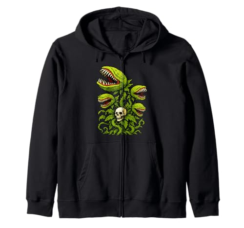 Venus Fliegenfalle Fleischfressende Pflanzen Schädel Männer Frauen Kapuzenjacke von Venus Flytrap Carnivorous Plants Gothic Art