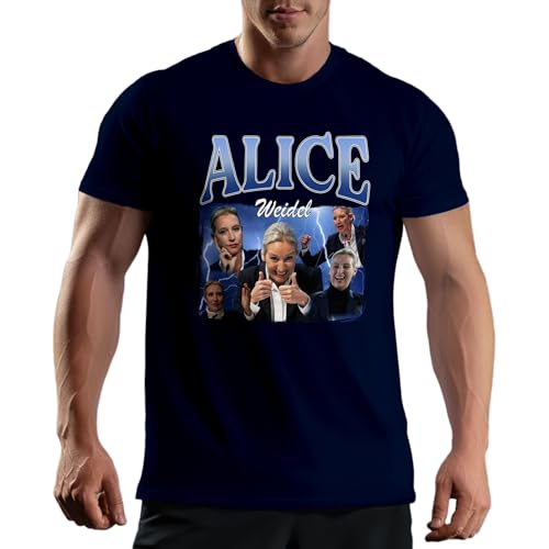 Alice weidel AFD Fun Herren Marineblaues T-Shirt Size XXL von Venus Style