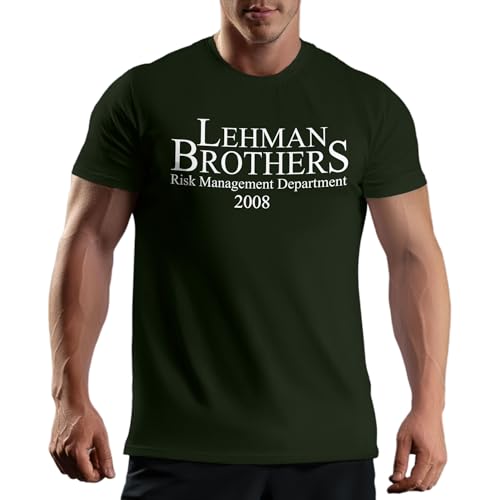 Lehman Brothers Risk Management Department 2008 Herren Militärgrün T-Shirt Size L von Venus Style