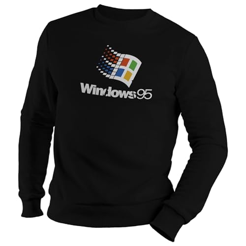 Venus Style Windows 95 Man Finland Unisex Schwarz Pullover Hoodie Size XL von Venus Style