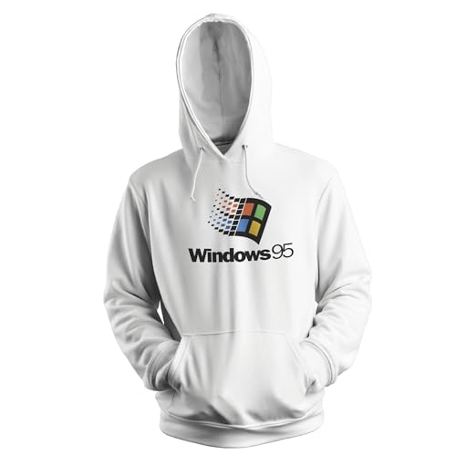 Venus Style Windows 95 Man Finland Unisex Weiß Kapuzenpullover Hoodie Size XXL von Venus Style