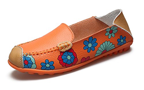 VenusCelia Damen Comfort Walking Bootsschuh, Orange/Abendrot im Zickzackmuster (Sunset Chevron), 39 EU von VenusCelia