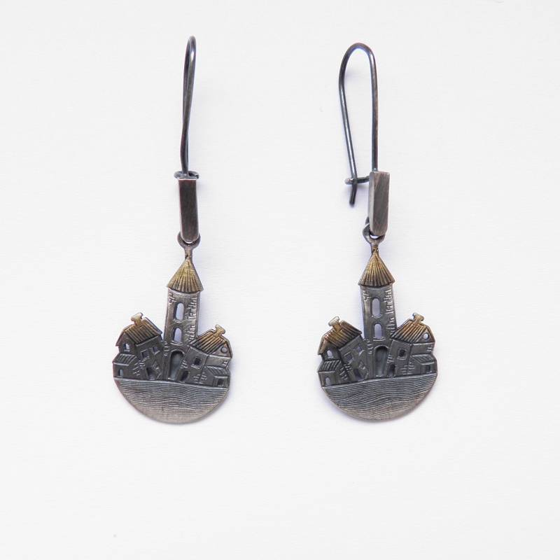Ohrringe - Kleine Häuser Ohrringe - Kleine Häuser von VenusGalleryArt