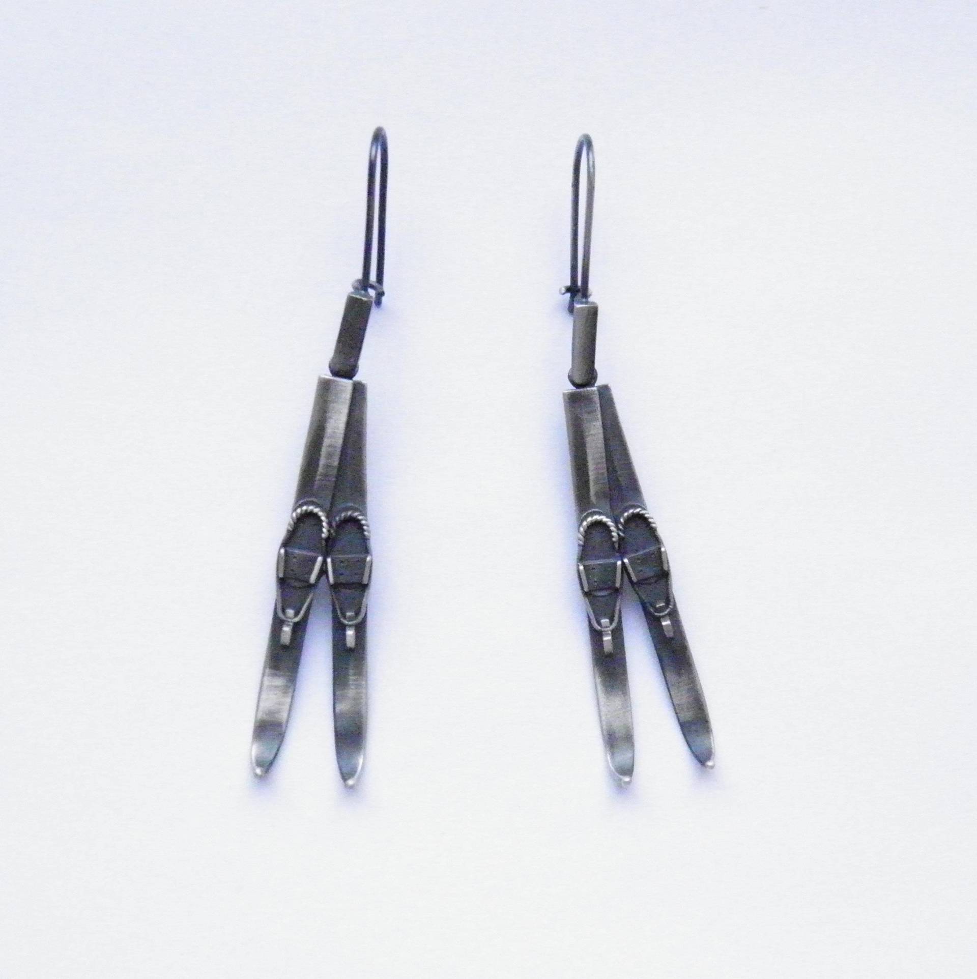Ohrringe - Oxidierte Skier von VenusGalleryArt