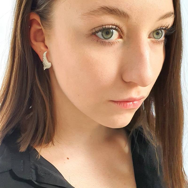 Ohrringe - Weiße Flügel Ii Ohrringe - Weiße Flügel Ii von VenusGalleryArt