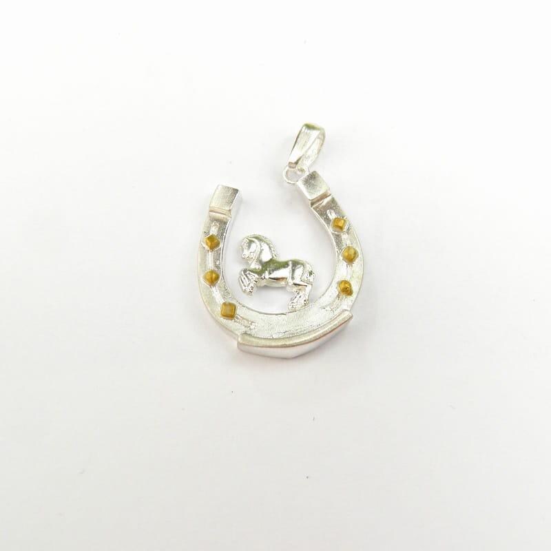 Silberanhänger - Hufeisen Ii Weiß von VenusGalleryArt