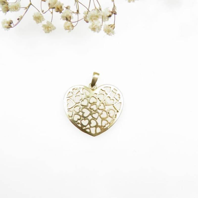 Silberanhänger - Vergoldetes Durchbrochenes Herz Silberanhänger - Vergoldetes Durchbrochenes Herz von VenusGalleryArt