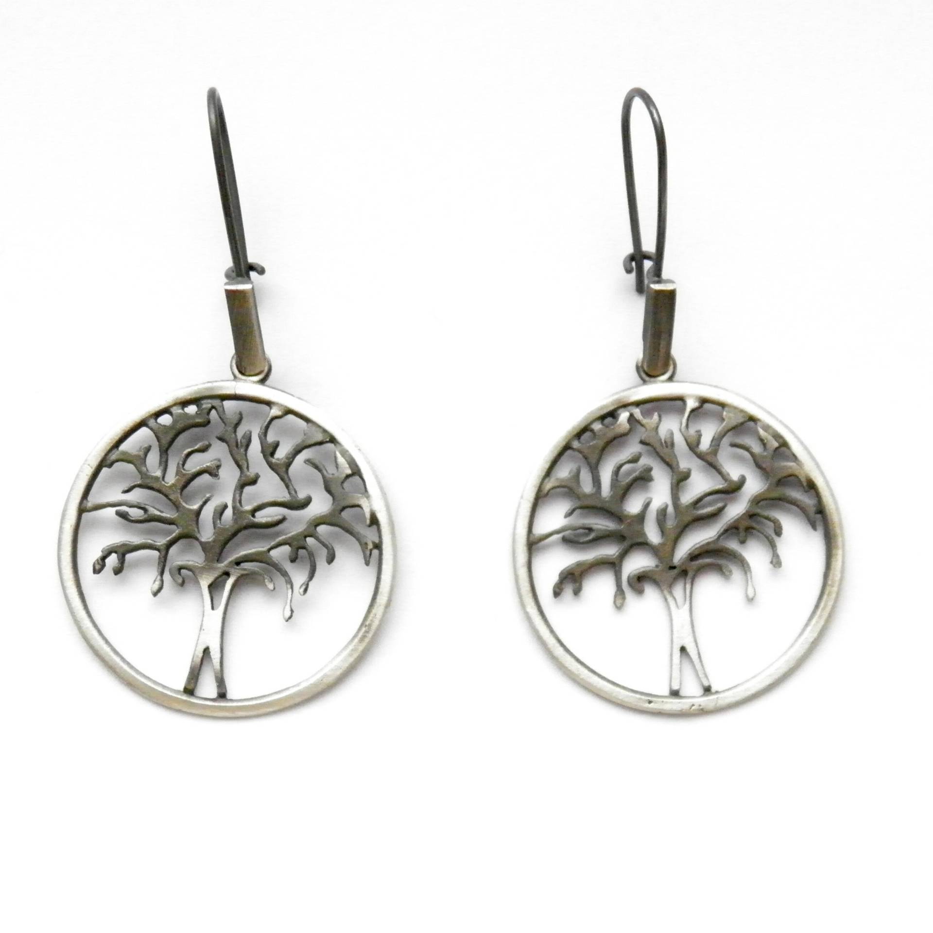 Silberohrringe - Durchbrochene Bäume von VenusGalleryArt