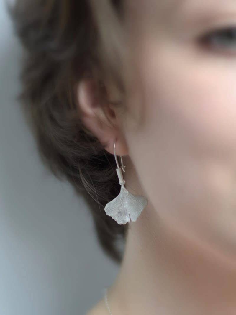 Silberohrringe - Ginkgo Biloba Klein Silberohrringe - Ginkgo Biloba Klein von VenusGalleryArt