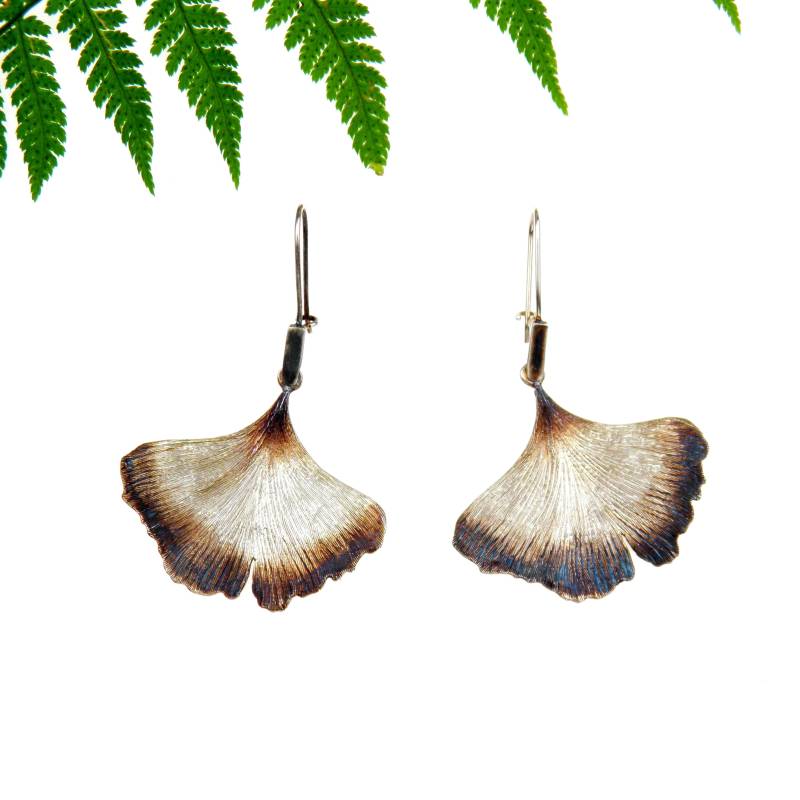 Silberohrringe - Ginkgo Groß Silberohrringe - Ginkgo Groß von VenusGalleryArt
