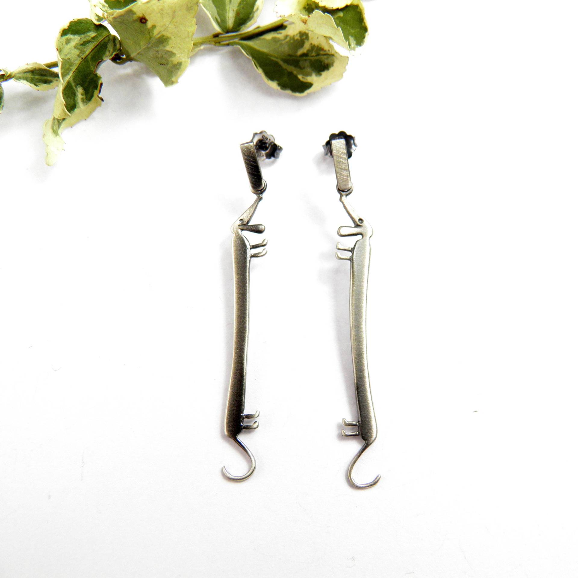 Silberohrringe - Graue Dackel von VenusGalleryArt