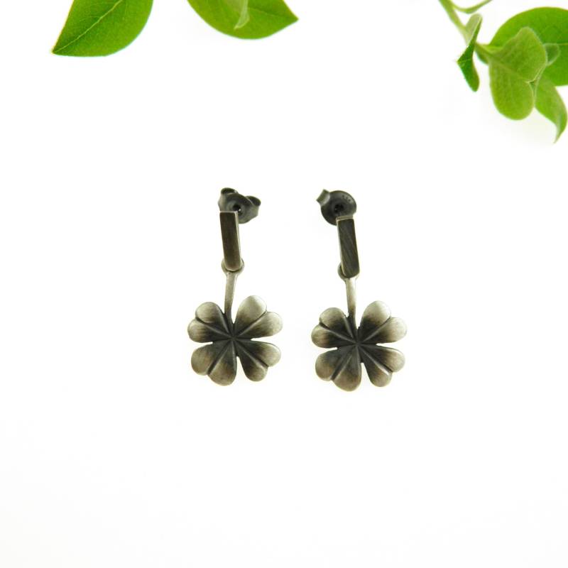 Silberohrringe - Grauklee von VenusGalleryArt