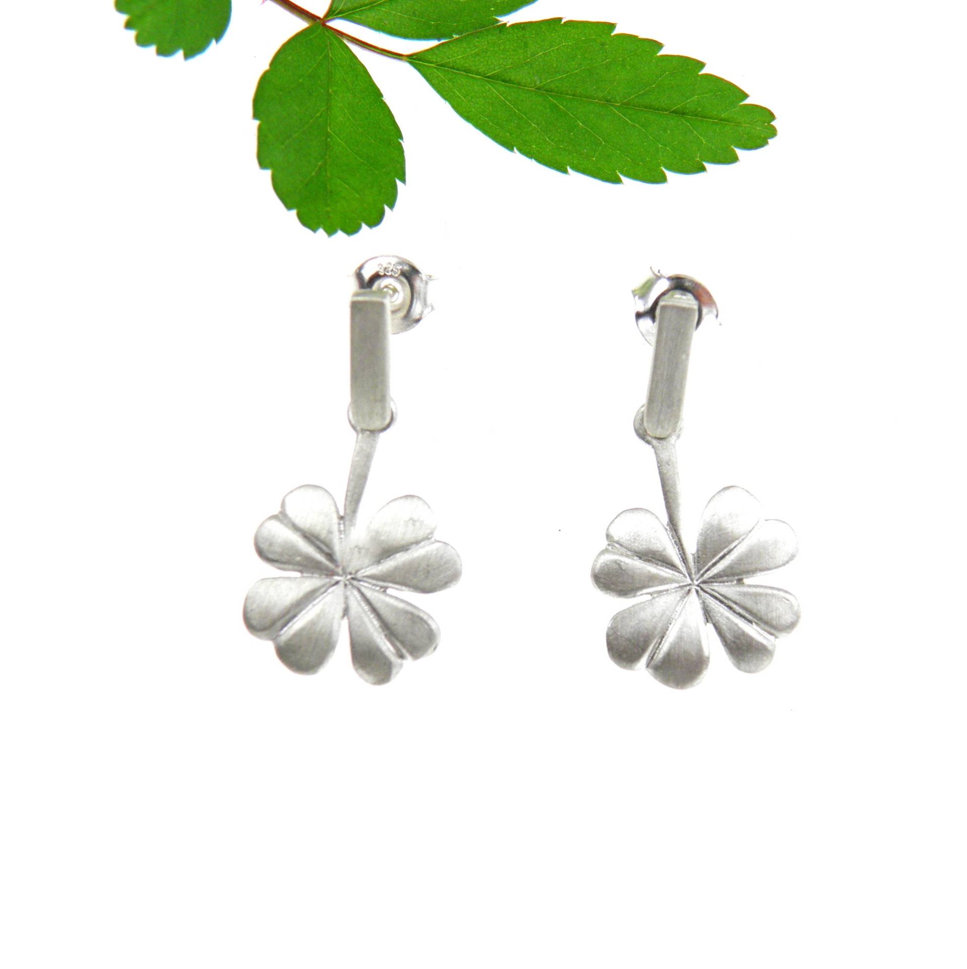 Silberohrringe - Weißklee von VenusGalleryArt