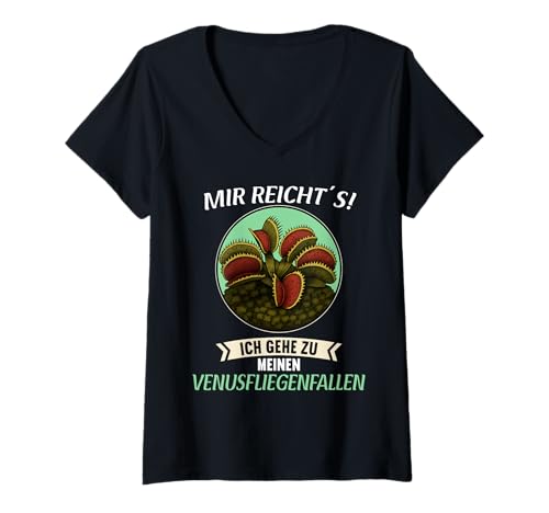 Damen Venusfliegenfallen Venusfliegenfalle T-Shirt mit V-Ausschnitt Damen Venusfliegenfallen Venusfliegenfalle T-Shirt mit V-Ausschnitt von Venusfliegenfallen Venusfliegenfalle Tier Shop