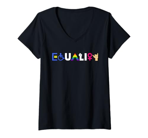 Damen Equality Human Rights Feminist LGBT-Q Handicapped Pride Geschenk T-Shirt mit V-Ausschnitt Damen Equality Human Rights Feminist LGBT-Q Handicapped Pride Geschenk T-Shirt mit V-Ausschnitt von VepaDesigns Black History