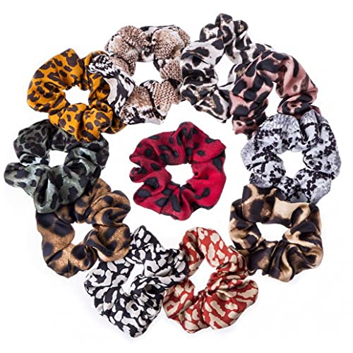 Leopard Haare Scrunchie, Elastische Haarbindungen Pferdeschwanzhalter Haarbänder Seilendekoration Brötchen Für Frauen Mädchen Teenager von Vepoty