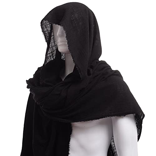 Vepoty Cape-Schal im Punk-Stil, mittelalterlicher Kapuzenschal, winddichter Piratenschal, Vintage-Hoodie-Schal, mittelalterliches Kostümzubehör Vepoty Cape-Schal im Punk-Stil, mittelalterlicher Kapuzenschal, winddichter Piratenschal, Vintage-Hoodie-Schal, mittelalterliches Kostümzubehör von Vepoty