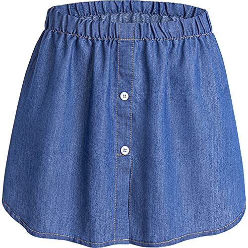 Vepoty Damen-Hemdverlängerung, verstellbare Schichtung, gefälschter unterer Sweep-Hemd, Rock, Unterhemd, Minirock von Vepoty