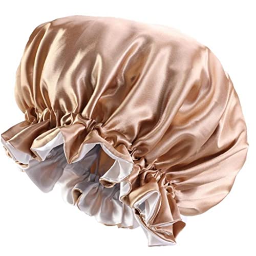 Vepoty Satin Bonnet Silk Sleep Cap 1pc Head Wrap Nachthut Elastischer Band Schlafkopfabdeckung Für Haarpflege Frauen Männer von Vepoty
