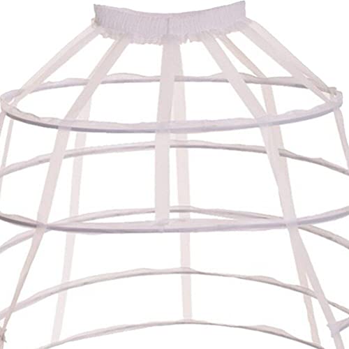 Vepoty Ausgehöhlter Caged 5-Hoop Bustle Viktorianischer Petticoat Rock Hochzeit Brautkleid Cosplay Pannier Crinoline Unterrock Slip von Vepoty