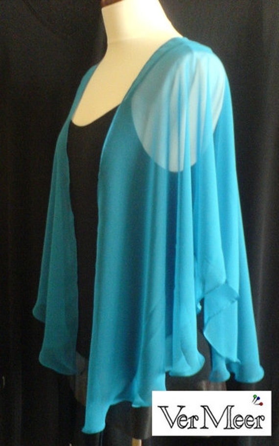 Neue Chiffon Tunika - Cape in Über 70 Farben Aus Weichfallendem Chiffon von VerMeerATELIER