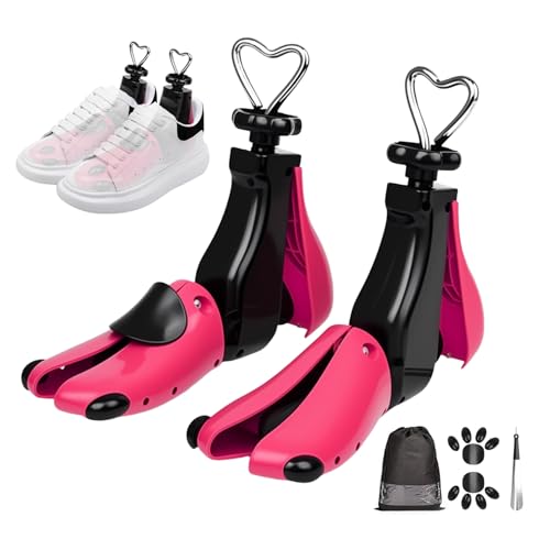 VerTrinix 2 Stück Schuhspanner Damen Herren - 4-Wege Schuhdehner Schuhweiter Einstellbare Breite und Länge für zu Enge Schuhe Schuhe Weiten Geeignet Alle Schuhgrößen (Rosa, 36-41) von VerTrinix