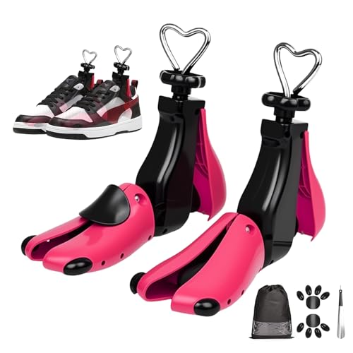 VerTrinix 2 Stück Schuhspanner Damen Herren - 4-Wege Schuhdehner Schuhweiter Einstellbare Breite und Länge für zu Enge Schuhe Schuhe Weiten Geeignet Alle Schuhgrößen (Rosa, 36-41) von VerTrinix