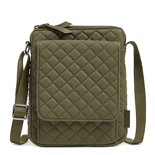 Vera Bradley Damen Mini-Hipster RFID-Schutz Umhängetasche, Climbing Ivy Green-Recycelte Baumwolle von Vera Bradley