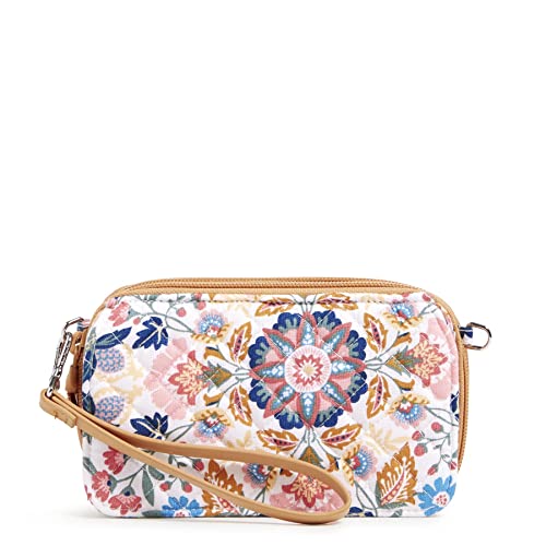 Vera Bradley Damen RFID-Schutz Umhängetasche, Enchanted Mandala-Recycelte Baumwolle von Vera Bradley