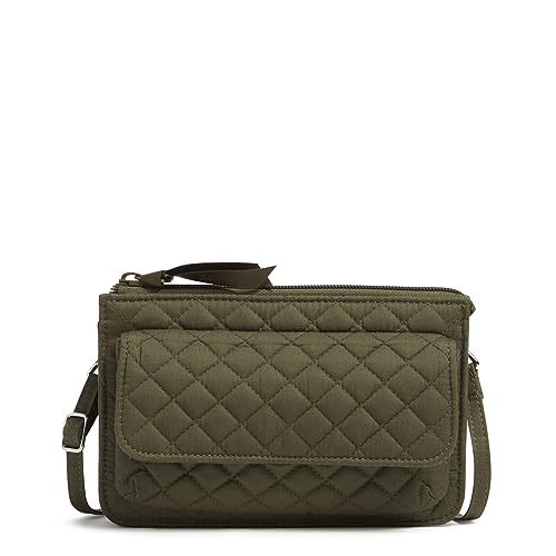 Vera Bradley Damen Baumwolle RFID-Schutz Crossbody Geldbörse, Klettern Ivy Green von Vera Bradley