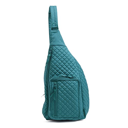 Vera Bradley Damen Baumwolle Sling Rucksack Bookbag, Forever Green - Recycelte Baumwolle, Einheitsgröße von Vera Bradley