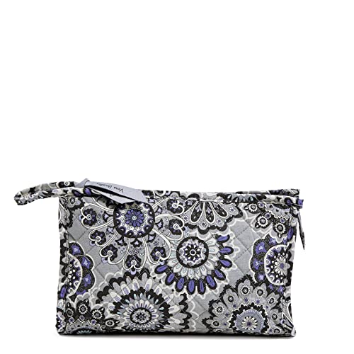 Vera Bradley Damen Baumwolle Trapez Kosmetik Make-up Organizer Tasche, Ruhiges Medaillon – recycelte Baumwolle, Einheitsgröße von Vera Bradley